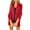Red 3, variant on YANHAIGONG 2024 Linen Blazers for Women Spring Summer Casual Open Front Long Pleated Sleeve Lightweight Turn-Down Collar Cardigan Work Office Jackets Blazer Suit