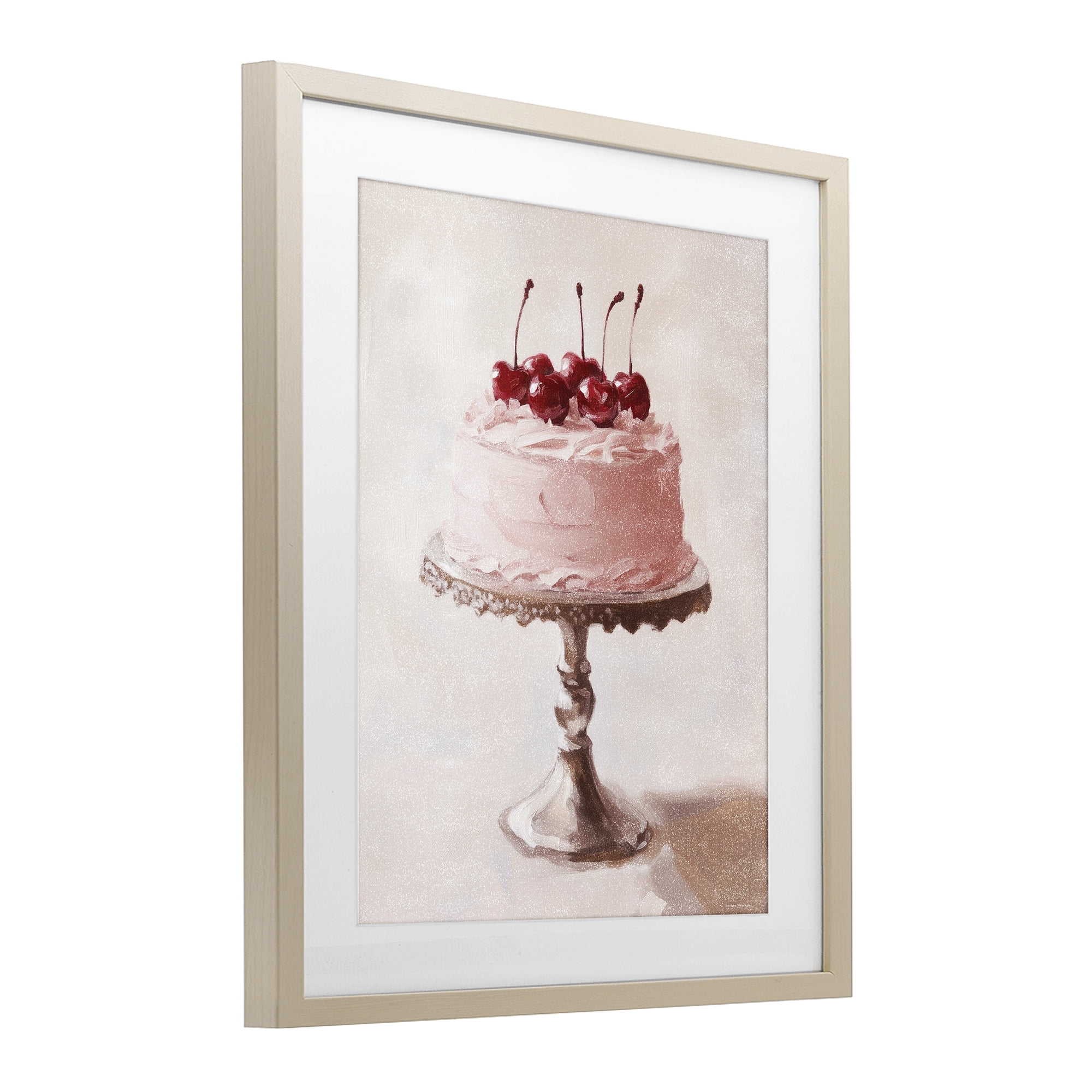 Stupell Industries Cherry Cake Delight Birch Framed Print Under Glass, design by Svetlana Aleynikova