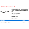 thumbnail image 2 of Lower Radiator Hose - Compatible with 2011 - 2015 Jeep Grand Cherokee 3.6L V6 2012 2013 2014, 2 of 2