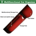 thumbnail image 5 of Unique Bargains Universal Car Seat Gap Filler with Cup Holder Front Seat Gap Filler Car Seat Gap Organizer Car Storage Accessories, Passenger Side, Leather, Red, 5 of 6