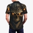 thumbnail image 3 of Balery Metal Evil Skull Printed Men’s Short Sleeve Polo Shirt, Midweight Men's Shirt,Golf Polo shirts -Small, 3 of 8