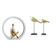 thumbnail image 1 of Elegante Conjunto De Estatuas Abstractas De Niña Y Pájaro Para Dormitorio, Estantería Y Escritorio, Centro De Mesa De Granja Moderna, Escultura Decorativa Versátil., 1 of 8