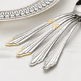 thumbnail image 4 of ZHaobin 8.39 "Luxury Gold Plated Glossy Dinner Spoon Set Stainless Steel 18-10 Extra Large Table Spoon Dishwasher Safe 2/3/4/5/6 Pieces (3pcs - Gold Plated), 4 of 7
