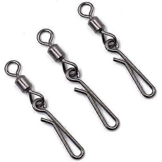 KAIYANG 100 piezas de eslabones giratorios para pesca, con broches colgantes, tamaño 2, para agua salada o dulce, tamaño 1