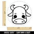 thumbnail image 2 of Charming Kawaii Chibi Bull Face Blushing Cheeks Self-Inking Rubber Stamp Ink Stamper - Black Ink - Mini 1/2 Inch, 2 of 7