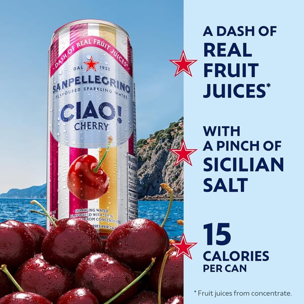 San Pellegrino CIAO! Cherry Flavoured Italian Sparkling Water