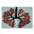 thumbnail image 2 of Modern Cutting Board, Eco Environment Themed Human Lung Shaped Floral Tree Healthy Lifestyle Nature Print, Decorative Tempered Glass Cutting and Serving Board, Large Size, Red Brown, by Ambesonne, 2 of 5