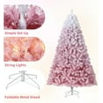 thumbnail image 4 of HOBLOC 9FT Pink Christmas Tree，Pre-Lit Xmas Pine Tree with 450 Warm White Lights， Metal Stand,Easy Assembly Holiday Party Decoration for Home Office Indoor Outdoor, 4 of 7