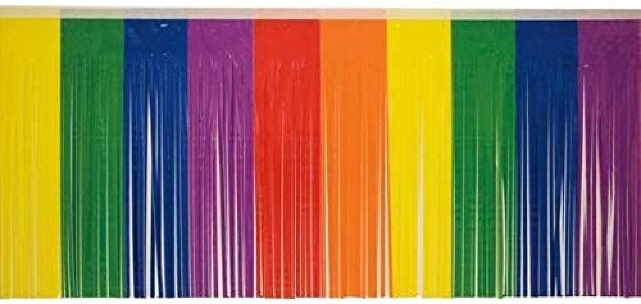 Rainbow Parade Float Fringe 15 Inches x 10 Feet Parade Float Decoration