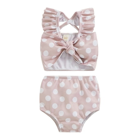 

Bagilaanoe Toddler Baby Girls Swimsuits 2 Piece Bikinis Set Floral Print Sleeveless Camisole Tops + Shorts 6M 12M 18M 24M 3T 4T Kids Swimwear Bathing Suit Beachwear
