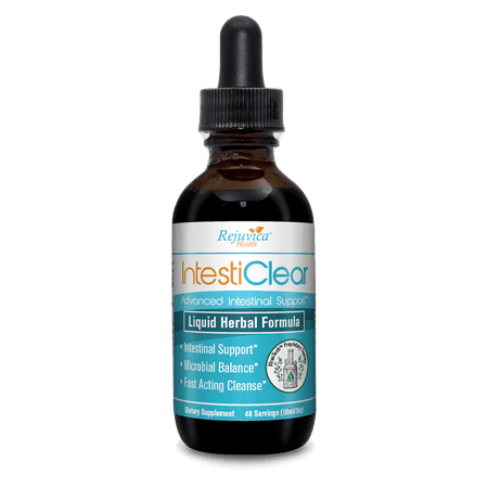 IntestiClear - Advanced Intestinal Support for Humans | All-Natural Liquid Formula for 2X Absorption | Bonus Liver Support - Wormwood, Black Walnut, Ginger &