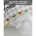 thumbnail image 7 of Honey Bee Outdoor Head Resting Pillows with Insert Spring Flowers Farm Plants Watercolor Bee Gray Plaid 2 Pack Waterproof Lumbar Pillows with Adjustable Strap for Patio Recliner Beach Chair, 12"x20", 7 of 7
