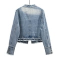 thumbnail image 6 of Sexlip Women's Casual Fashion Jean Buttons Ripped Denim Jackets Coats Sherpa Fleece Linings And regular Jackets Blue XXXXL, 6 of 6