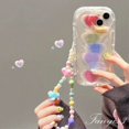 thumbnail image 3 of infinix Hot 20 20i 20Play 12 11 10 9Play Nota 12 Caliente 30 30i 30Play Inteligente 7 5 2020 6 6Plus 8 10Lite Lindo Arco Iris Ondulado Borde Curvo Claro Funda De Teléfono Suave Con Cadena, 3 of 4