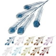 thumbnail image 2 of Coofit 2PCS Artificial Flower Lifelike Peacock Tail Fake Plant Fake Flower for Wedding, 2 of 6