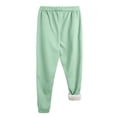 thumbnail image 2 of Gibobby Leggings de cintura alta Pantalones de chándal de invierno para mujer Pantalones de chándal con forro Pantalones deportivos para correr（Verde， S), 2 of 4