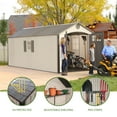 thumbnail image 4 of Lifetime Lockable DIY Polyethylene Storage Shed, 146.4 sq. ft., 8' x 20', Tan & Brown (60120), 4 of 10