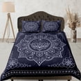 thumbnail image 1 of Mandala Azul Oscuro Funda Nórdica Boho Juego de cama Full, Queen, King, Dorm Bedding,, 1 of 4