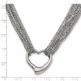 thumbnail image 3 of Collier à Bascule en Acier Inoxydable Multi-Brins Cœur Poli 17 Po, 3 of 3