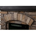 thumbnail image 2 of Commas 3D Electric Fireplace with Mantle, 36" Stone and Brick Heater, Brown, 2 of 9