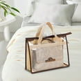 thumbnail image 4 of Harliver Dust Bags for Handbags, Clear Handbag and Purse Storage Organizer, Clear Purse Storage Organizer for Closet,Purse Protector Storage Bag with Zipper and Handle, Beige, 4 of 5