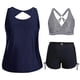thumbnail image 2 of Traje de Baño de Corte Alto para las Mujeres Traje de Baño de Cintura Alta para las Mujeres Moda Color Sólido con Cojín de Pecho sin Soporte de Acero Traje de Baño Dividido con Cordón Suelto, 2 of 6