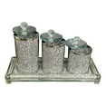 thumbnail image 3 of Amazing Rugs, LLC Ambrose Exquisite Three Glass Canister and Tray Gift Set - 4 In. D x 8 In. H Black, 3 of 5