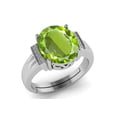 thumbnail image 2 of Natural Certifed 925 Sterling SilverGold Plated Green Peridot Gemstone Ring Woman And Men, 2 of 3