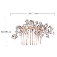 thumbnail image 4 of WRITWAA 1Pc Bride Hair Clip Rose Plated Gold Alloy Shiny Wedding Hair Accessory, 4 of 8