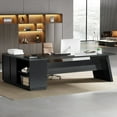 thumbnail image 1 of Tribesigns L-Shaped Executive Desk, 78" Modern Office Desk with Drawers and Lateral File Cabinet, 1 of 5