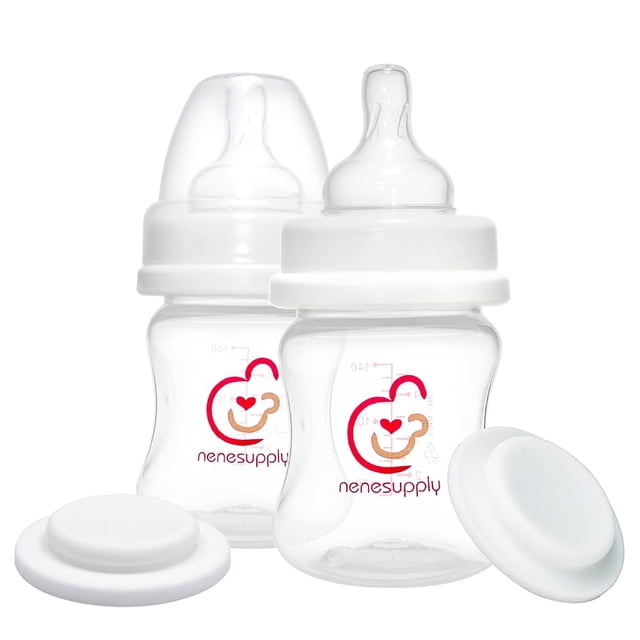 Biberones NENESUPPLY Anticólicos 140 ml 2 unidades con Disco Sellador