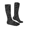 thumbnail image 3 of Balery Black Scientific Printed Novelty Socks Men's Women's Crew Socks Sports Socks Knee High Socks Cotton Socks Quirky and Cool Socks, 3 of 9