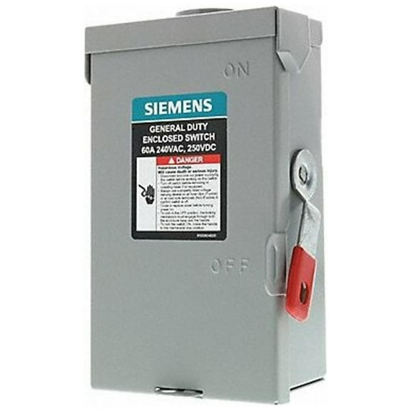 Siemens Fusible, Safety Switch, General Duty, 240 V, 2PST, NEMA 3R GNF222RA