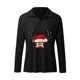 thumbnail image 4 of Moda Mujer Casual Fleece Cremallera Cuello alto Sudadera con capucha suelta Fridja  ghj987+7043, 4 of 4