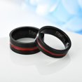 thumbnail image 1 of Couple Rings Promise Rings For Couples Titanium Steel Two-tone Ring, 1 of 3