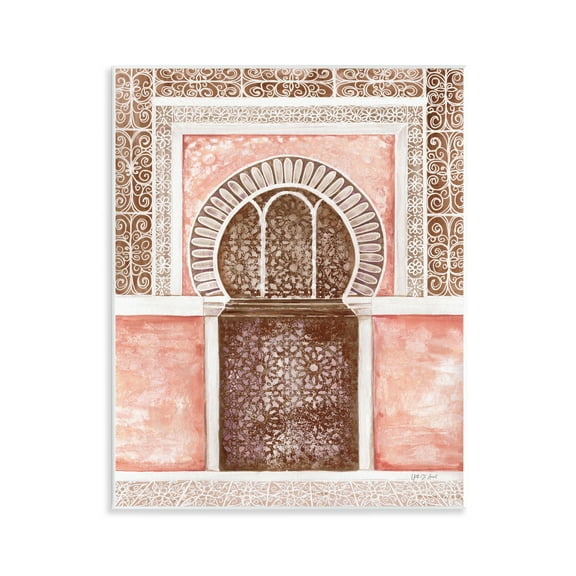 Stupell Industries Moroccan Tiled Alcove Buildings & Architecture Painting Unframed Art Print Wall Art, 11 x 14