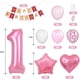thumbnail image 2 of Kit de globos para fiesta de cumpleaños, color rosa, 1 año, 24 unidades con globo de 40 cm, 2 of 2