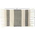 thumbnail image 6 of REDEARTH Placemats-Hand Woven Exquisite Artisan Made Placemet Set for Dining Table, Coffee Table, Console, Dresser; 100% Cotton 14x20; Chevron Black Set of 6, 6 of 7