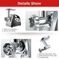 thumbnail image 3 of Electric Meat Grinder Household Multiple Function Stainless Steel Low Noise 800W High Power Garlic Paste Pepper Stuffing Sausage Filling Machine, 3 of 8