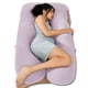 thumbnail image 1 of Almohada de embarazo QUEEN ROSE Cooling en forma de U púrpura, 1 of 7