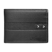 YG CHOICE Mens Wallets Leather  Luxurious Mens Bifold Leather Wallet  Slim Wallet for Men RFID Blocking  Multiple Compartments Faux Leather Card Holder Front Pocket Wallets for Men Leather (Black)