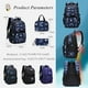 thumbnail image 3 of Set de mochila Bansusu Galaxy para niños con bolsa de almuerzo y estuche para lápices, 3 of 7