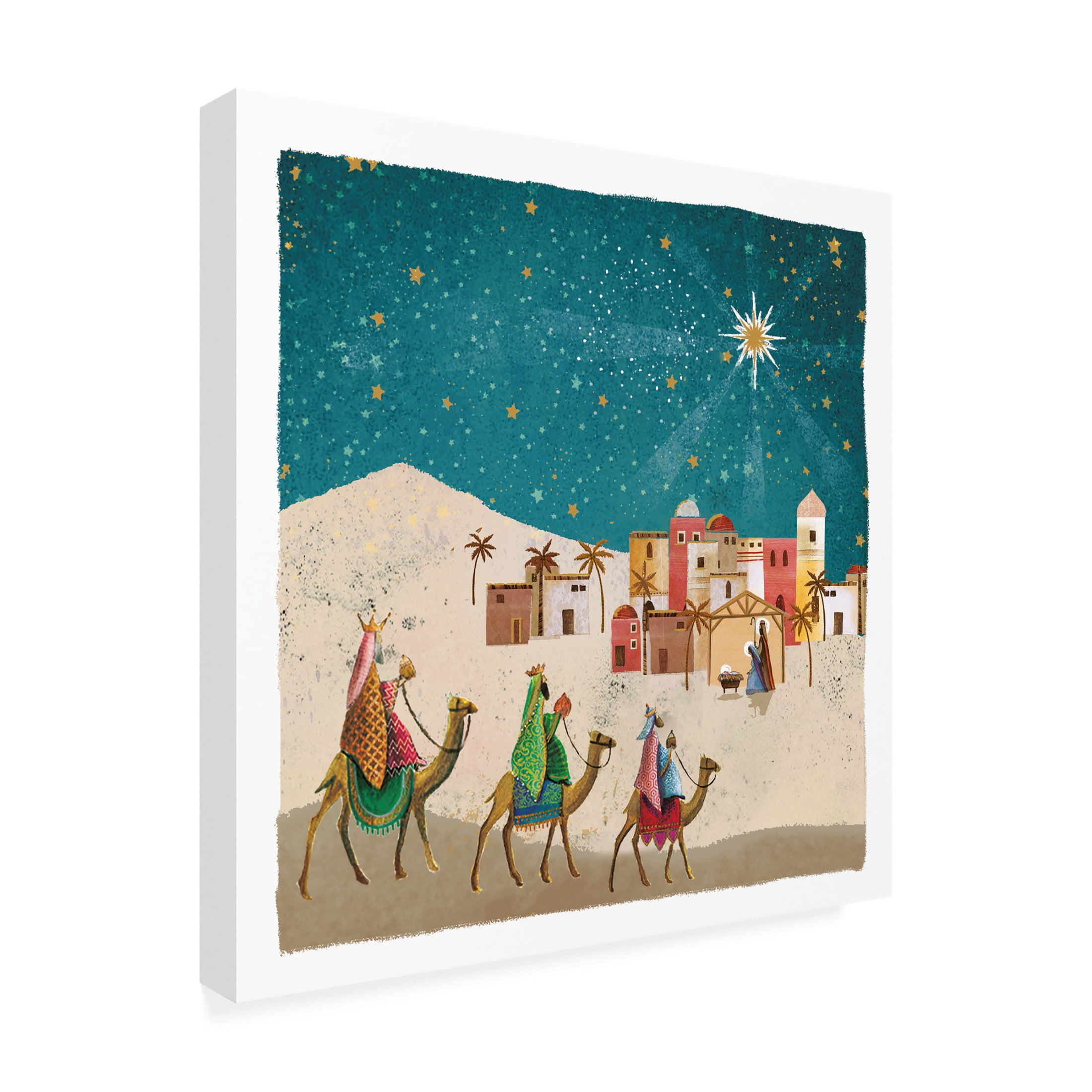 Canvas Wall Art - Paper Dove Co Ltd 'The Journey' Wall Art for Living Room, Bedroom, or Office Décor by Trademark Fine Art - 24 x 24 Inches