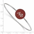 thumbnail image 2 of LogoArt Sterling Silver Rhodium-plated Alpha Phi Enameled Slip-on Bangle, 2 of 5