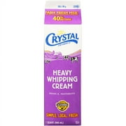 Crystal 40% Butterfat Heavy Whipping Cream Paper Carton, 32 fl oz.
