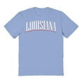 thumbnail image 1 of Louisiana Graphic Light Blue Men's Cotton T-Shirt, 1 of 1