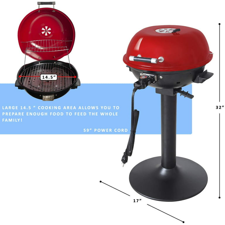 Vayepro Electric Grill Outdoor, Electric Barbecue Grill,15-Serving Nonstick  Removable Stand Patio Grill,1800W Portable BBQ Grill for Cooking,Double