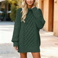thumbnail image 2 of KHONTS Women's Sweater Dress Oversized Knit Long Sleeve Short Dresses 2025 Fall Outfits Vacation Winter Clothes Green XXL, 2 of 4