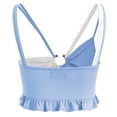 thumbnail image 3 of DuoJiaJ Women's Fashion Solid Color Patchwork Slim Crop Vest Top Women Cropped Tank Tops Blue L, 3 of 4
