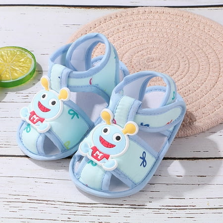 

Cathalem Soccer Slides for Girls Baby Girls Boys Soft Toddler Shoes Toddler Walkers Shoes Cartoon Ant Sandals Big Boys Blue 13ï¼14ï¼